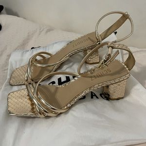 Schütz gold sandals